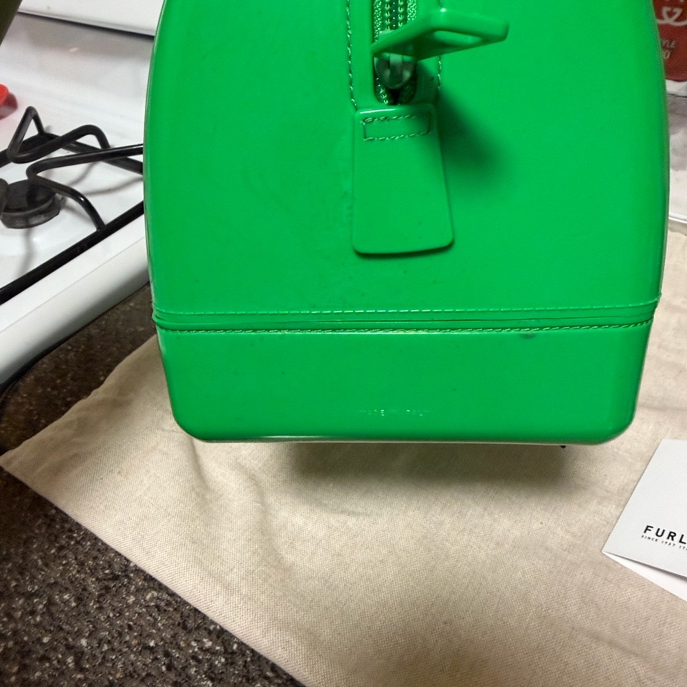 Furla Green Re-Candy Satchel Bag NWT - Picture 3 of 8